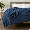 Bare Home Microplush Fleece Blanket - Twin/Twin Extra Long Blanket - Dark Blue - Lightweight Soft Blanket For Bed, Sofa, Couch, Camping, And Travel - Ultra Soft Warm Blanket (Twin/Twin XL, Dark Blue)
