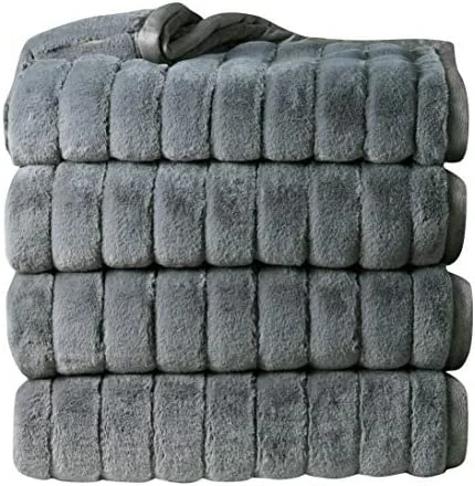Clara Clark Fleece Blanket, Raschel Mink Faux Fur Blanket, Ultra Plush Blanket, Cozy And Warm Blanket, 55 X 82, Solid Eggplant 9 Clara Clark Fleece Blanket, Raschel Mink Faux Fur Blanket, Ultra Plush Blanket, Cozy And Warm Blanket, 55 X 82, Solid Eggplant - Image 7