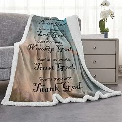 OHDS Christian Gifts For Women, Sherpa Fleece Throw Blanket With Inspirational Thoughts And Prayers, Bible Verse Sherpa Blanket For Couch Bed, Religious Gifts For Women Men For Birthday Christmas 50"X 60" Natural Bible -Electric Blankets Sales 2022 51KrXv1eOfL