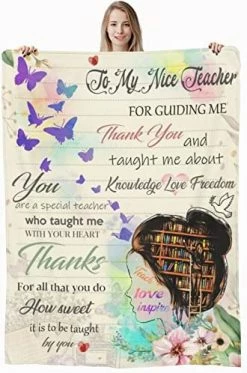 Dvtqtiqpa Teacher Blanket Gifts For Women - Lightweight Soft Blankets For Teacher Appreciation Teacher's Day Birthday Back To School Graduation Gift Ideas 60"X50" 16 Dvtqtiqpa Teacher Blanket Gifts For Women - Lightweight Soft Blankets For Teacher Appreciation Teacher's Day Birthday Back To School Graduation Gift Ideas 60"X50" -Electric Blankets Sales 2022 51L7gciu8FL. AC 1