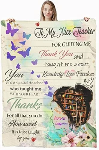 Dvtqtiqpa Teacher Blanket Gifts For Women - Lightweight Soft Blankets For Teacher Appreciation Teacher's Day Birthday Back To School Graduation Gift Ideas 60"X50" 10 Dvtqtiqpa Teacher Blanket Gifts For Women - Lightweight Soft Blankets For Teacher Appreciation Teacher's Day Birthday Back To School Graduation Gift Ideas 60"X50" - Image 8
