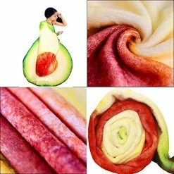 GZDDG Avocado Blanket, Cute Cartoon Food Fruit Throw Blankets, Soft And Comfortable Giant Light And Soft Round Beach Blanket For Kids And Adults ， Bed Couch Travel Beach (59 INCHES) -Electric Blankets Sales 2022 51LY714HueL