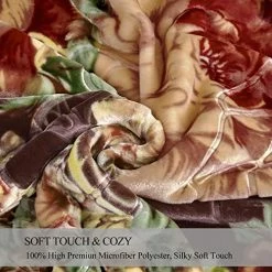 JML Plush Raschel Blanket, Korean Mink Blankets - Silky Soft, 2 Ply Printed Fleece Blanket (Brown, Queen) -Electric Blankets Sales 2022 51LaZX5zODL