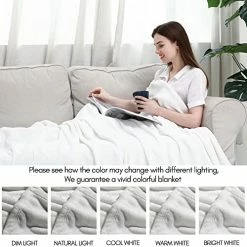 Troyanity Ultra Soft Microfiber Fleece Blanket, Lightweight Fuzzy Blanket, Fluffly And Plush Hypoallergenic Blankets (108X90, White) -Electric Blankets Sales 2022 51LoMv68DsL