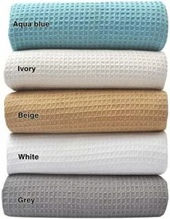 Tex Trend 100% Cotton Waffle Weave Blanket - Queen Size (90X90) White Color Breathable Light Weight Soft Cozy - Perfect For Layering Any Bed For All Seasons -Electric Blankets Sales 2022 51M8CFLEAXL. AC 3