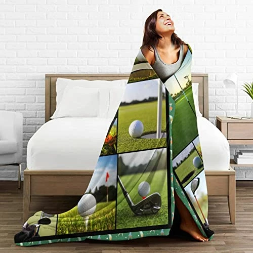 Feim-AO Bed Throws Golf Bed Blanket Winter Warm Blankets Luxury Lightweight Air Conditioning Blanket All-Season Sleeping Nap Blanket For Women Men 50"X40" Black 7 Feim-AO Bed Throws Golf Bed Blanket Winter Warm Blankets Luxury Lightweight Air Conditioning Blanket All-Season Sleeping Nap Blanket For Women Men 50"X40" Black - Image 5