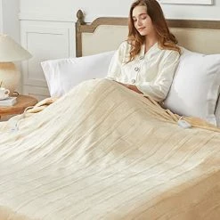 Homemate Electric Heated Blanket Dual Controller King Size 100"x 90" Grey,5 Heating Levels Fast Heating,10 Hours Auto Off, Heat Blanket Over-Heated Protection Double Soft Flannel,ETL Certified Blue -Electric Blankets Sales 2022 51Mc1OtbkiL. AC