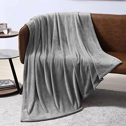 EXQ Home Fleece Blanket King Size Grey Throw Blanket For Bed Or Couch - Microfiber Fuzzy Flannel Blanket For Adults Or Kids 6 EXQ Home Fleece Blanket King Size Grey Throw Blanket For Bed Or Couch - Microfiber Fuzzy Flannel Blanket For Adults Or Kids - Image 4