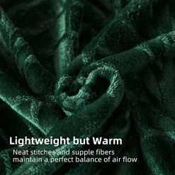 Whale Flotilla Flannel Fleece King Size(90x104 Inch) Lightweight Bed Blanket, Soft Velvet Bedspread Plush Fluffy Coverlet Palm Leaf Design Decorative Blanket For All Seasons, Dark Green Silver Grey -Electric Blankets Sales 2022 51MtWSY2IhL