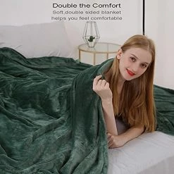 Shodu Heated Blanket 74”x84”Full Size Electric Blanket Throws Fast Heating 9 Heating Levels 9 Hours Auto Off Full Body Warming ETL Certified Machine Washable Green -Electric Blankets Sales 2022 51N15i0H32L