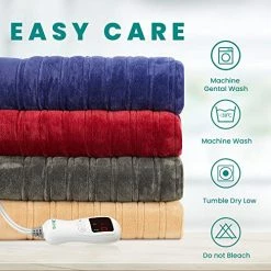 JinJeeo Heated Blanket Sherpa Electric Throw Blanket For Winter,6 Heat Settings Heating Blanket With 9hrs Timer Auto Shut Off,Home Couch,Machine Washable,50"x 60" Grey 18 JinJeeo Heated Blanket Sherpa Electric Throw Blanket For Winter,6 Heat Settings Heating Blanket With 9hrs Timer Auto Shut Off,Home Couch,Machine Washable,50"x 60" Grey -Electric Blankets Sales 2022 51N41MuCVIL