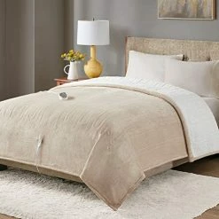 Degrees Of Comfort Sherpa Plush Heated Blanket, Full Size Bed Electric Blankets With 20 Heat Settings Controller | 1-10 Hour Auto Shut Off |Washable, 80" X 84" Grey -Electric Blankets Sales 2022 51NBX8lPNL. AC