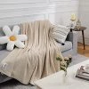 Qeils Knit Blanket King Size For Couch Sofa Bed, Summer Soft Cozy Fuzzy Bedroom Blanket, Lightweight Decorative Jersey Bed Blankets,108"X90" (Beige And White) 2 Qeils Knit Blanket King Size For Couch Sofa Bed, Summer Soft Cozy Fuzzy Bedroom Blanket, Lightweight Decorative Jersey Bed Blankets,108"X90" (Beige And White) -Electric Blankets Sales 2022 51OD14e2QLL