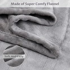 Reaks Heated Blanket Full Size 72" X 84", Electric Blanket With 4 Heating Levels & 10 Hours Auto Off, ETL Certified, Machine Washable, Soft Grey Flannel Fast Heating Blanket -Electric Blankets Sales 2022 51OV5a5xA1L