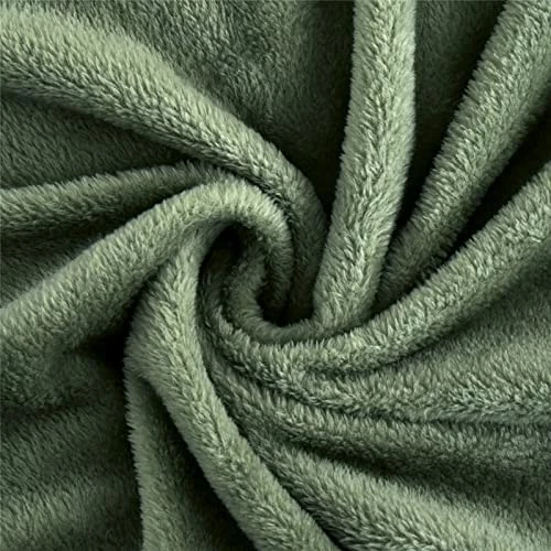 Ponvunory Flannel Fleece Plush Twin Size Bed Blanket(60"x80", Olive Green) - Super Soft Warm Lightweight Microfiber Blanket For Chair, Sofa, Couch, Bed, Camping, Travel 7 Ponvunory Flannel Fleece Plush Twin Size Bed Blanket(60"x80", Olive Green) - Super Soft Warm Lightweight Microfiber Blanket For Chair, Sofa, Couch, Bed, Camping, Travel - Image 5