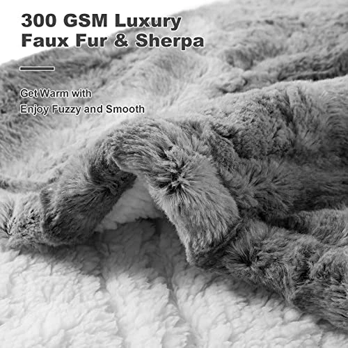 Coomiss Electric Heated Blanket 50" X 60" Luxury Faux Fur Sherpa Fast Heating Blanket ETL Certification With 5 Heating Levels 3 Hours Auto Off Machine Washable Navy Blue 4 Coomiss Electric Heated Blanket 50" X 60" Luxury Faux Fur Sherpa Fast Heating Blanket ETL Certification With 5 Heating Levels 3 Hours Auto Off Machine Washable Navy Blue - Image 2