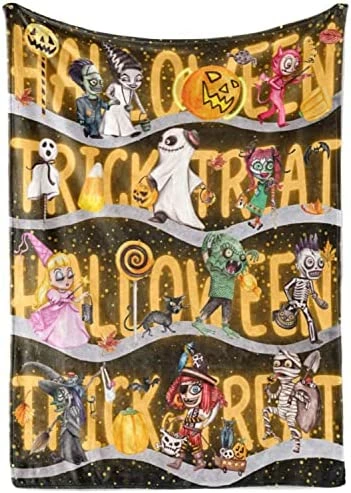 InnoBeta Halloween Decorations Gifts For Kids Women Teens Adults, Bed Flannel Fleece Blankets (50"x 65"), Funny Gifts For Halloween Lovers Or Party's Hostess, Halloween Party Supplies - Happy Halloween 9 InnoBeta Halloween Decorations Gifts For Kids Women Teens Adults, Bed Flannel Fleece Blankets (50"x 65"), Funny Gifts For Halloween Lovers Or Party's Hostess, Halloween Party Supplies - Happy Halloween - Image 7