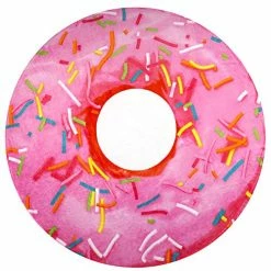 Zulay Kitchen Zulay (60 Inch) Giant Glazed Donut Blanket - Novelty Big Donut Blanket Adult And Kids - Premium Soft Flannel Round Pink Glazed Donut Blanket For Indoors, Outdoors, Travel, Home And More