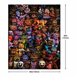 WOMFUI FNAF Bear Blanket Freddy Blanket FNAF Blanket For Bedding Sofa And Travel 40"X50" Fanf01