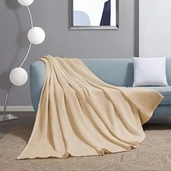 Downluxe 100% Cotton Waffle Blanket Queen Size - Beige 410GSM Soft Lightweight Thermal Queen Blanket For Bed Sofa Couch - Cozy Breathable Bed Blanket With Mesh Bag For All Season(90x90 Inches) Waffle Sandy Beige 10 Downluxe 100% Cotton Waffle Blanket Queen Size - Beige 410GSM Soft Lightweight Thermal Queen Blanket For Bed Sofa Couch - Cozy Breathable Bed Blanket With Mesh Bag For All Season(90x90 Inches) Waffle Sandy Beige -Electric Blankets Sales 2022 51Pym62QjJL