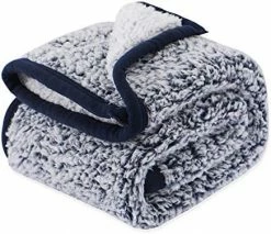 EMME Fuzzy Fleece Warm Blanket 60"x80" Large Twin Size Ultra Soft Warm Sherpa Blanket Microfiber Cozy Blanket For Couch Sofa Lightweight Fuzzy Thick Reversible Couch Blanket (Navy, 60"x80") Olive Green -Electric Blankets Sales 2022 51Q5j2CyxIL. AC