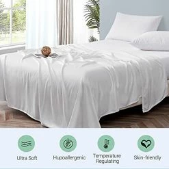 Elegear 100% Bamboo Cooling Blanket For Hot Sleepers, Absorbs Heat To Keep Cool, Ultra-Cool Breathable Summer Blanket, Twin/Full Size Super Soft Lightweight Blanket For All-Season Uses, 59"x79", White Bamboo-grey 17 Elegear 100% Bamboo Cooling Blanket For Hot Sleepers, Absorbs Heat To Keep Cool, Ultra-Cool Breathable Summer Blanket, Twin/Full Size Super Soft Lightweight Blanket For All-Season Uses, 59"x79", White Bamboo-grey -Electric Blankets Sales 2022 51QXuG9eXsS