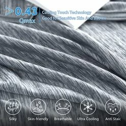 NITOWOLF Cooling Blanket Summer Breathable Blanket Absorbs Body Heat And Keep You Cool, Lightweight Skin-Friendly Bed Blanket Dissipates Heat For Hot Sleeper(59x79inch, Gray)