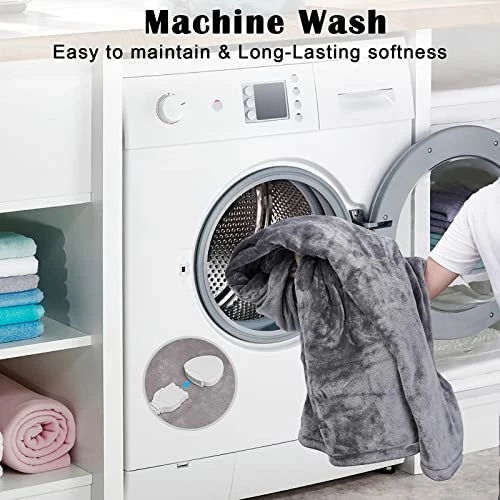 Eopecles Heated Blanket Electric Blanket Full Size, Reversible Flannel 72" X 84" For Full Bed, With 8 Hour Auto Off & 3 Heating Levels, Fast Heating Blanket-ETL Certification, Machine Washable,Grey 7 Eopecles Heated Blanket Electric Blanket Full Size, Reversible Flannel 72" X 84" For Full Bed, With 8 Hour Auto Off & 3 Heating Levels, Fast Heating Blanket-ETL Certification, Machine Washable,Grey - Image 5