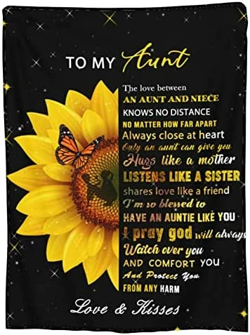 YOYICU Aunt Gifts From Niece, Auntie Gifts Blanket Birthday Gifts For Aunts From Niece 50"x60"in To My Aunt 8 YOYICU Aunt Gifts From Niece, Auntie Gifts Blanket Birthday Gifts For Aunts From Niece 50"x60"in To My Aunt - Image 6