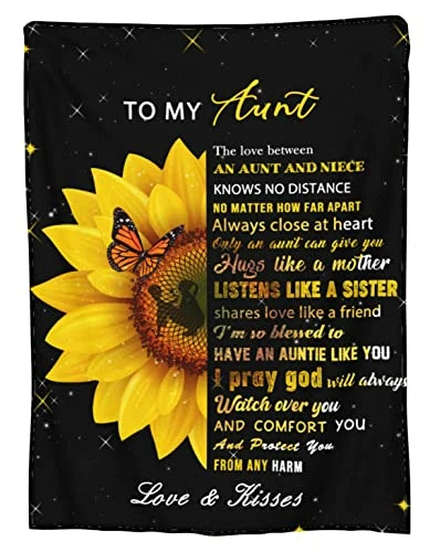 YOYICU Aunt Gifts From Niece, Auntie Gifts Blanket Birthday Gifts For Aunts From Niece 50"x60"in To My Aunt 3 YOYICU Aunt Gifts From Niece, Auntie Gifts Blanket Birthday Gifts For Aunts From Niece 50"x60"in To My Aunt