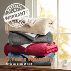 Degrees Of Comfort Sherpa Plush Heated Blanket, Full Size Bed Electric Blankets With 20 Heat Settings Controller | 1-10 Hour Auto Shut Off |Washable, 80" X 84" Grey -Electric Blankets Sales 2022 51RBB9RWcDL