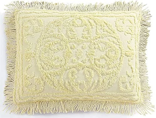 Beatrice Home Fashions Medallion Chenille, Standard Sham, White 15 Beatrice Home Fashions Medallion Chenille, Standard Sham, White - Image 13