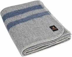 Alpaca Warehouse Thick Alpaca Wool Blanket – Heavyweight Alpaca Wool Blanket For Camping Outdoors Or Using Indoors | Soft Peruvian Alpaca Wool Blankets (Light Sky Blue - Ivory Stripes, Twin) -Electric Blankets Sales 2022 51RQvLVxblS. AC