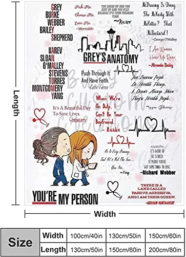 JIADIEHOO Grey's Anatomy Printed Soft Wool Blanket, Mattress, Sofa, Travel Car Seat, Warm Blanket For Home Decoration 7 JIADIEHOO Grey's Anatomy Printed Soft Wool Blanket, Mattress, Sofa, Travel Car Seat, Warm Blanket For Home Decoration - Image 5