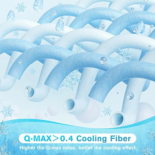 SOLEDI Cooling Blanket, Cooling Blanket For Hot Sleepers, 87" X 79" Cool Comforter, Throw Blanket With Cooling Fiber, Breathable, Hypo-Allergenic For Bed, Couch, Camping & Travel Blue 4 SOLEDI Cooling Blanket, Cooling Blanket For Hot Sleepers, 87" X 79" Cool Comforter, Throw Blanket With Cooling Fiber, Breathable, Hypo-Allergenic For Bed, Couch, Camping & Travel Blue - Image 2