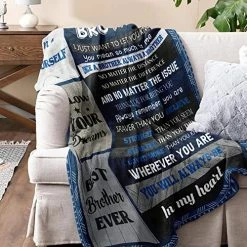 Quilazy Gifts For Brother Blanket, Brother Gifts From Sister, Brother Gifts Blanket, Big Brother Gift, Brother Birthday Gift For Brother, Gifts For Brother From Brother Adult Graduation Blanket 60"x 50" To My Daughter In Law Blanket -Electric Blankets Sales 2022 51SFPCJeOuL