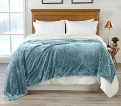 Great Bay Home Premium Reversible Sherpa And Fleece Velvet Plush Blanket. Cozy, Soft, And Warm Berber Fleece Bed Blanket. Cielo Collection. (Full / Queen, Moose) -Electric Blankets Sales 2022 51Sc30X21DL. AC 1
