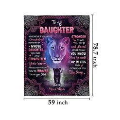 Limxink 6080in To My Daughter Blanket From Mom Daughter Gifts Fleece Blanket Letter Printed Quilts Air Mail Blanket Personalized Custom Gifts 8 Limxink 6080in To My Daughter Blanket From Mom Daughter Gifts Fleece Blanket Letter Printed Quilts Air Mail Blanket Personalized Custom Gifts -Electric Blankets Sales 2022 51T9i3KsdEL