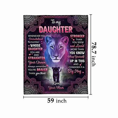 Limxink 6080in To My Daughter Blanket From Mom Daughter Gifts Fleece Blanket Letter Printed Quilts Air Mail Blanket Personalized Custom Gifts 4 Limxink 6080in To My Daughter Blanket From Mom Daughter Gifts Fleece Blanket Letter Printed Quilts Air Mail Blanket Personalized Custom Gifts - Image 2