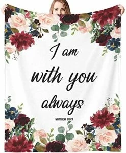 GBFVC Bible Verse Blanket Scripture Soft Warm Prayer Religious Blankets Catholic Christian Gifts For Women Men 60"X50" Color 2 -Electric Blankets Sales 2022 51TpEz9TWL. AC