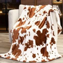 OHOIT Fleece Cow Print Throw Blankets, Soft Flannel Cozy Cow Blankets For Kids Adults, Washable Lightweight Fuzzy Cow Print Blanket For Couch Sofa Bed Office, Warm Plush Blankets For All Season 50"×60in Mom Blanket -Electric Blankets Sales 2022 51U Kji poL. AC 1