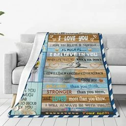 MPRUIU To My Son Blanket Gifts From Mom,Son Birthday Gifts From Mom,Flannel Blankets For Son Fill With Positive Encourage Love Words Of Love (60" X 50") Z5 To My Son -Electric Blankets Sales 2022 51U0e6lBblL