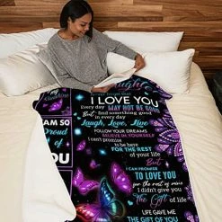GADGETSTALK (60"x80") Sherpa Blanket - Daughter Blanket From Mom - Gift For Daughter, Never Forget That I Love You My Daughter - Daughter Gift For Birthday, Christmas Bonus Daughter Style 11 19 GADGETSTALK (60"x80") Sherpa Blanket - Daughter Blanket From Mom - Gift For Daughter, Never Forget That I Love You My Daughter - Daughter Gift For Birthday, Christmas Bonus Daughter Style 11 -Electric Blankets Sales 2022 51U4wnPplhL