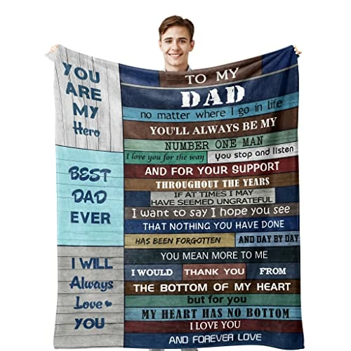 Omokil Dad Gifts Blanket, Dad Birthday Gift, Dad Gifts From Daughter, Gifts For Dad Who Wants Nothing, First Time Dad Gifts, Best Dad Ever Gifts, Gifts For Dads Blanket 60"X50" 3 Omokil Dad Gifts Blanket, Dad Birthday Gift, Dad Gifts From Daughter, Gifts For Dad Who Wants Nothing, First Time Dad Gifts, Best Dad Ever Gifts, Gifts For Dads Blanket 60"X50"