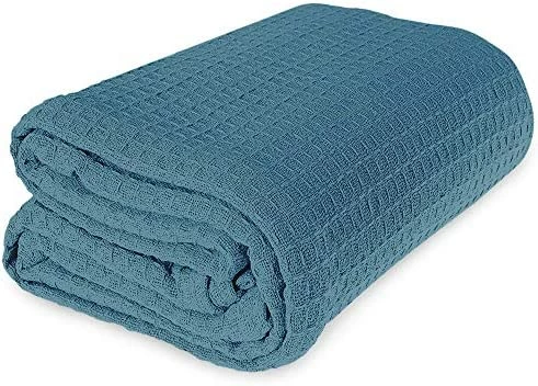 Jmr Usa Inc. JMR 100% Cotton Twin Blanket-Waffle Weave Hotel Throw Blankets Great For All Seasons Upgrade Your Home Decor With Hypoallergenic Soft Quilt For Bed, Couch & Sofa (Blue, Twin 66 X 90) 11 Jmr Usa Inc. JMR 100% Cotton Twin Blanket-Waffle Weave Hotel Throw Blankets Great For All Seasons Upgrade Your Home Decor With Hypoallergenic Soft Quilt For Bed, Couch & Sofa (Blue, Twin 66 X 90) - Image 9