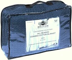 HILLFAIR 100% Soft Premium Combed Cotton Thermal Blanket– King Blankets – Soft Cozy Warm Cotton Blanket– Bed Throw Blanket– King Bed Blankets– All Season Cotton Blankets– Navy Blue King Cotton Blanket 7 HILLFAIR 100% Soft Premium Combed Cotton Thermal Blanket– King Blankets – Soft Cozy Warm Cotton Blanket– Bed Throw Blanket– King Bed Blankets– All Season Cotton Blankets– Navy Blue King Cotton Blanket -Electric Blankets Sales 2022 51UH9N2b1OL