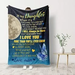 KAAYEE Daughter Blanket Gifts From Mom, To My Daughter Ultra-Soft Flannel Blanket, Wedding Birthday Gifts For Daughter From Mom, Unique Back To School Graduation Gifts For Daughter, 60" X 50" To Mom Blanket 12 KAAYEE Daughter Blanket Gifts From Mom, To My Daughter Ultra-Soft Flannel Blanket, Wedding Birthday Gifts For Daughter From Mom, Unique Back To School Graduation Gifts For Daughter, 60" X 50" To Mom Blanket -Electric Blankets Sales 2022 51UviRKUSaL