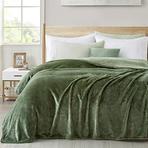 Ponvunory Flannel Fleece Plush Twin Size Bed Blanket(60"x80", Olive Green) - Super Soft Warm Lightweight Microfiber Blanket For Chair, Sofa, Couch, Bed, Camping, Travel 3 Ponvunory Flannel Fleece Plush Twin Size Bed Blanket(60"x80", Olive Green) - Super Soft Warm Lightweight Microfiber Blanket For Chair, Sofa, Couch, Bed, Camping, Travel