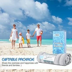 Ailemei Direct Cooling Blanket With Double Sided Cold Effect, Twin/Full Size Lightweight Breathable Summer Blankets For Bed, Transfer Heat To Keep Body Cool For Hot Sleepers And Night Sweats, 60"x90" Khaki Stripe -Electric Blankets Sales 2022 51V6OQfr3qL