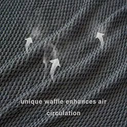 STFLY Cooling Blanket, 100% Bamboo Waffle Weave Blanket, Breathable Soft Blanket For All Season, Lightweight Blanket For Couch Bed Sofa(80x90 Inches, Dark Grey) -Electric Blankets Sales 2022 51V75dGlvpL